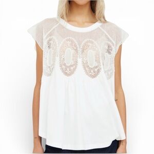 Chloe Lace Medallion Blouse Size Small